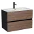   HD Aria Black-Oak 60/80/100/120 komplett fürdőszoba bútor fali mosdószekrénnyel és tükörrel