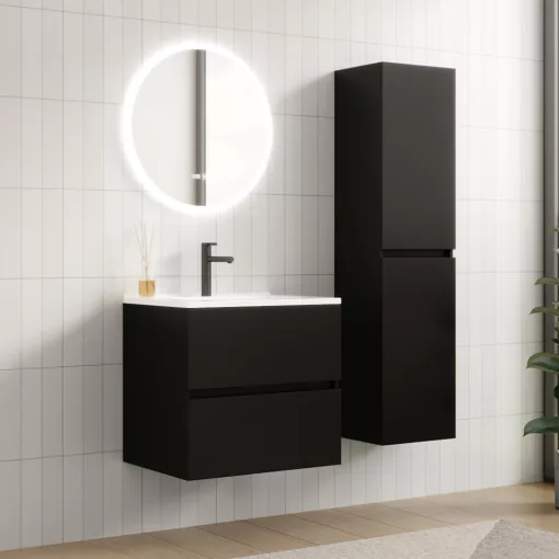HD Aria Black 60/80/100/120 fali mosdószekrény