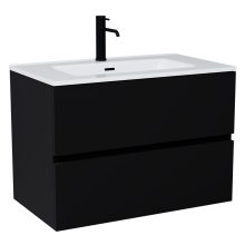 HD Aria Black 60/80/100/120 komplett fürdőszoba bútor szett fali mosdószekrénnyel, tükörrel és magasszekrénnyel