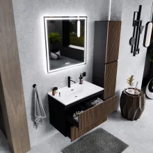 HD Torino Black-Oak 60/80 fali mosdószekrény
