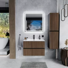 HD Torino Black-Oak 60/80 fali mosdószekrény