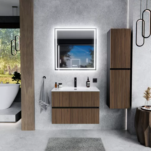 HD Torino Black-Oak 60/80 fali mosdószekrény