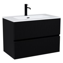 HD Torino Matt Black 60/80 fali mosdószekrény