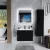   HD Ravello Matt Black 60/80 fali mosdószekrény matt fekete fogantyúkkal