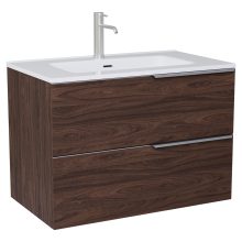 HD Cremona Matt Hazel 80 fali mosdószekrény szálcsiszolt króm fogantyúkkal