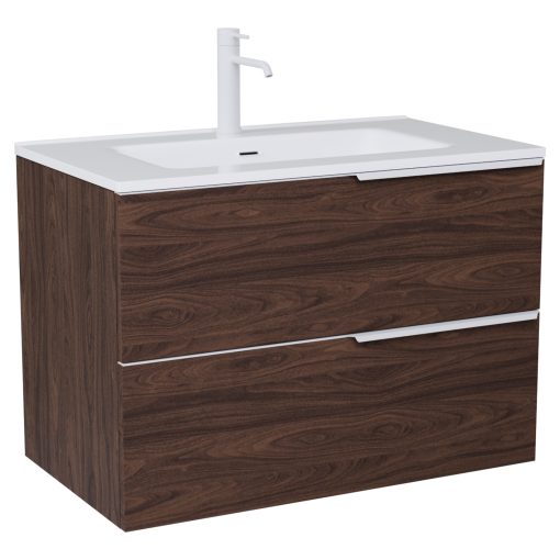 HD Cremona Matt Hazel 80 fali mosdószekrény matt fehér fogantyúkkal