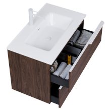 HD Cremona Matt Hazel 80 fali mosdószekrény matt fehér fogantyúkkal