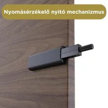 HD Aria Pro Lacquer White 80 komplett fürdőszoba bútor szett fali push-to-open mosdószekrénnyel, tükörrel és magasszekrénnyel