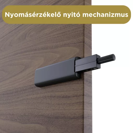 HD Aria Pro Lacquer White 80 komplett fürdőszoba bútor szett fali push-to-open mosdószekrénnyel, tükörrel és magasszekrénnyel