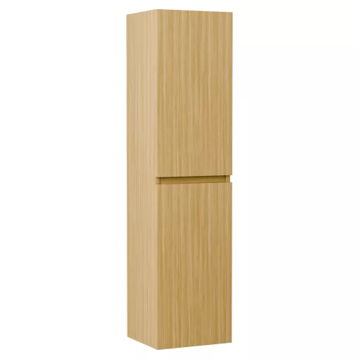 HD Aria Hickory 80 komplett fürdőszoba bútor szett fali mosdószekrénnyel, tükörrel és magas szekrénnyel