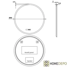 HD Aria Hickory 80 komplett fürdőszoba bútor szett fali mosdószekrénnyel, tükörrel és magas szekrénnyel
