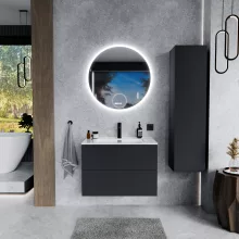 HD Aria Pro Antracit 80 fali mosdószekrény, push-to-open mechanizmussal