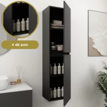 HD Aria Pro Antracit 80 komplett fürdőszoba bútor szett fali push-to-open mosdószekrénnyel, tükörrel és magasszekrénnyel