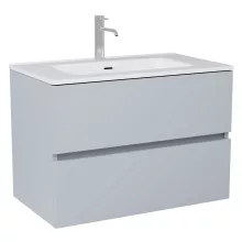 HD Aria Fume Grey 80 komplett fürdőszoba bútor fali mosdószekrénnyel és tükörrel