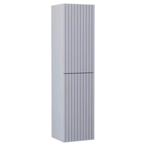 HD Ravello Pro Fume Grey 80 komplett fürdőszoba bútor szett fali push-to-open mosdószekrénnyel, tükörrel és magasszekrénnyel