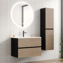 HD Aria Black-Oak 80 fali mosdószekrény