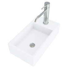 HD Alina White 40 cm széles bútorba építhető hófehér porcelán mosdó