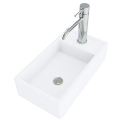   HD Alina White 40 cm széles bútorba építhető hófehér porcelán mosdó