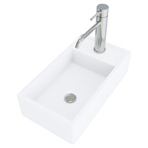 HD Alina White 40 cm széles bútorba építhető hófehér porcelán mosdó