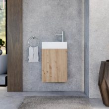 HD Alina White 40 cm széles bútorba építhető hófehér porcelán mosdó