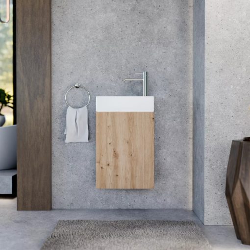 HD Alina White 40 cm széles bútorba építhető hófehér porcelán mosdó