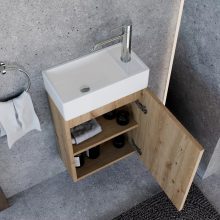 HD Alina White 40 cm széles bútorba építhető hófehér porcelán mosdó