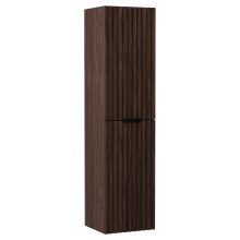 HD Ravello Matt Hazel magasszekrény 35 cm széles függesztett fali magasszekrény, matt fekete fogantyúkkal