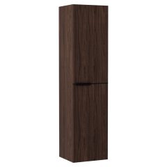   HD Cremona Matt Hazel magasszekrény 35 cm széles függesztett fali magasszekrény, matt fekete fogantyúkkal