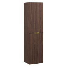 HD Palermo Matt Hazel magasszekrény 35 cm széles függesztett fali magasszekrény, fényes arany fogantyúkkal