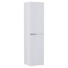 HD Cremona Lacquer White magasszekrény 35 cm széles függesztett fali magasszekrény, fényes króm fogantyúkkal