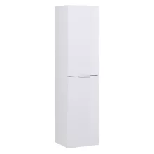 HD Palermo Lacquer White magasszekrény 35 cm széles függesztett fali magasszekrény, matt fehér fogantyúkkal