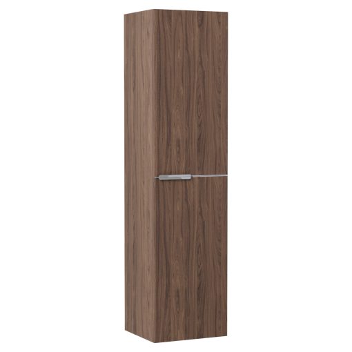 HD Cremona Oak magasszekrény 35 cm széles függesztett fali magasszekrény, fényes króm fogantyúkkal