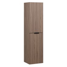 HD Palermo Oak magasszekrény 35 cm széles függesztett fali magasszekrény, matt fekete fogantyúkkal
