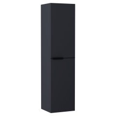   HD Cremona Matt Antracit magasszekrény 35 cm széles függesztett fali magasszekrény, matt fekete fogantyúkkal