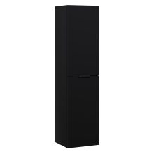 HD Palermo Matt Black magasszekrény 35 cm széles függesztett fali magasszekrény, matt fekete fogantyúkkal