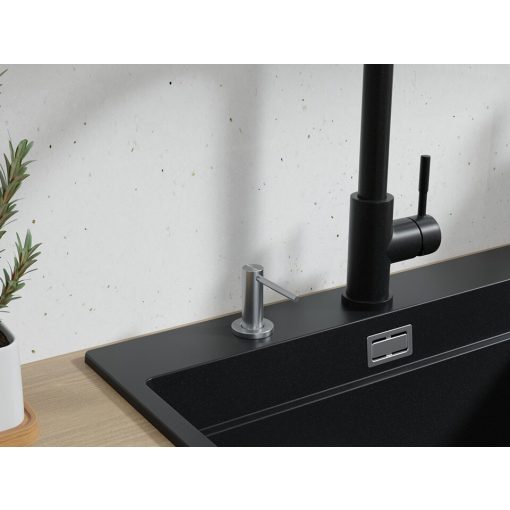 HD mosogatószer adagoló, szálcsiszolt króm, 300 ml