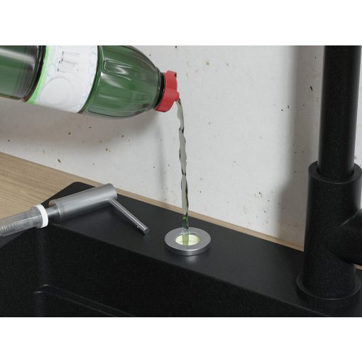 HD mosogatószer adagoló, szálcsiszolt króm, 300 ml