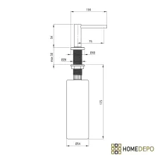 HD mosogatószer adagoló, szálcsiszolt arany, 300 ml