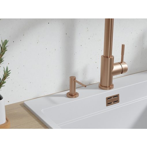 HD mosogatószer adagoló, szálcsiszolt réz színben, 300 ml