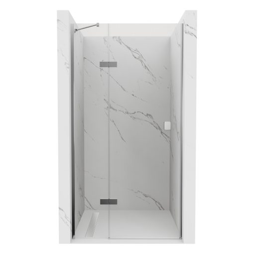 HD Nexon "S" 80/90/100/110/120 cm széles fix+nyíló zuhanyajtó 6 mm vastag vízlepergető biztonsági üveggel, krómozott elemekkel, 195 cm magas