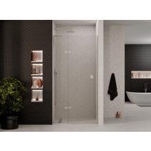 HD Nexon "L" 80/90/100/110/120 cm széles fix+nyíló zuhanyajtó 6 mm vastag vízlepergető biztonsági üveggel, krómozott elemekkel, 195 cm magas