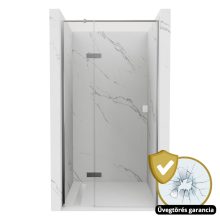 HD Nexon "T" 80/90/100/110/120 cm széles fix+nyíló zuhanyajtó 6 mm vastag vízlepergető biztonsági üveggel, krómozott elemekkel, 195 cm magas