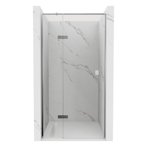 HD Nexon "T" 80/90/100/110/120 cm széles fix+nyíló zuhanyajtó 6 mm vastag vízlepergető biztonsági üveggel, krómozott elemekkel, 195 cm magas