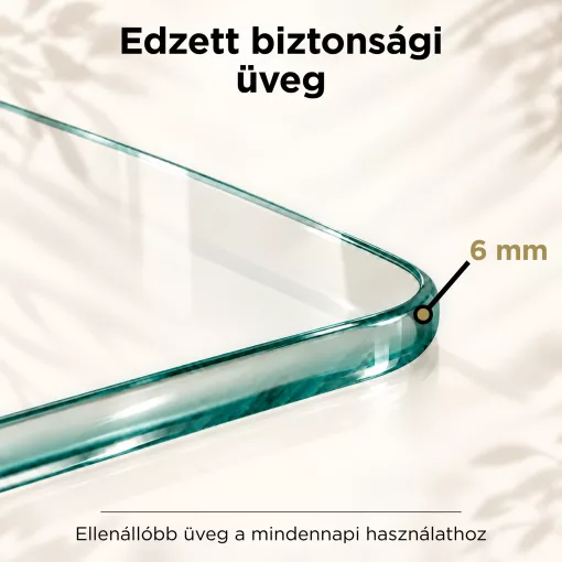 HD Nero "S" Black szögletes nyílóajtós zuhanykabin 6 mm vastag vízlepergető biztonsági üveggel, fekete elemekkel, 195 cm magas