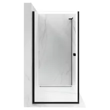 HD Nero "L" Black szögletes nyílóajtós zuhanykabin 6 mm vastag vízlepergető biztonsági üveggel, fekete elemekkel, 195 cm magas