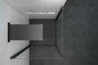 HD Nero Duo Black 100x100 szögletes nyílóajtós zuhanykabin 6 mm vastag vízlepergető biztonsági üveggel, fekete elemekkel, 195 cm magas