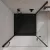   HD Nero Duo Black szögletes nyílóajtós zuhanykabin 6 mm vastag vízlepergető biztonsági üveggel, fekete elemekkel, 195 cm magas
