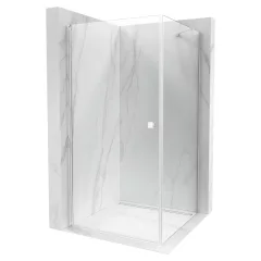   HD Nero "S" szögletes nyílóajtós zuhanykabin 6 mm vastag vízlepergető biztonsági üveggel, krómozott elemekkel, 195 cm magas