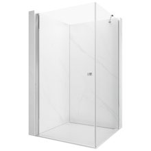 HD Nero "S" szögletes nyílóajtós zuhanykabin 6 mm vastag vízlepergető biztonsági üveggel, krómozott elemekkel, 195 cm magas