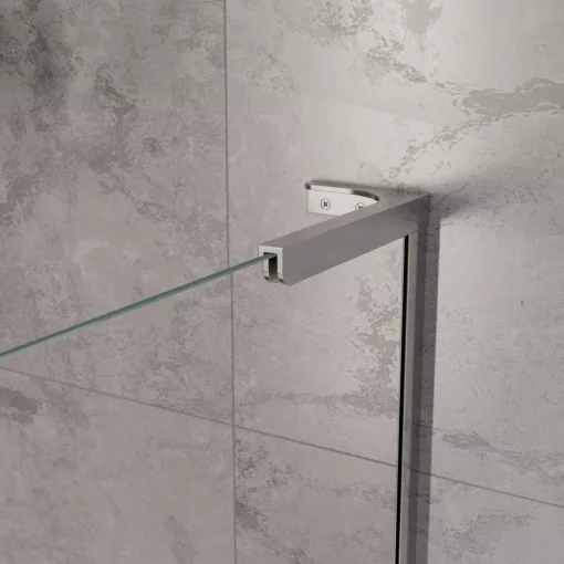HD Nero "L" szögletes nyílóajtós zuhanykabin 6 mm vastag vízlepergető biztonsági üveggel, krómozott elemekkel, 195 cm magas